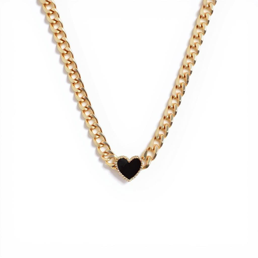 Nina Heart Gold Necklace