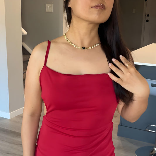 Nina Heart Gold Necklace