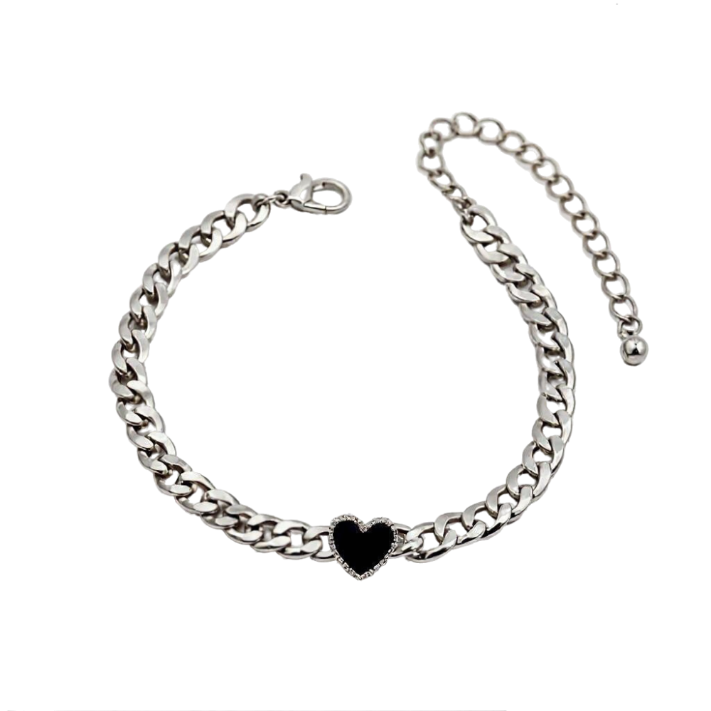 Nina Heart Silver Bracelet